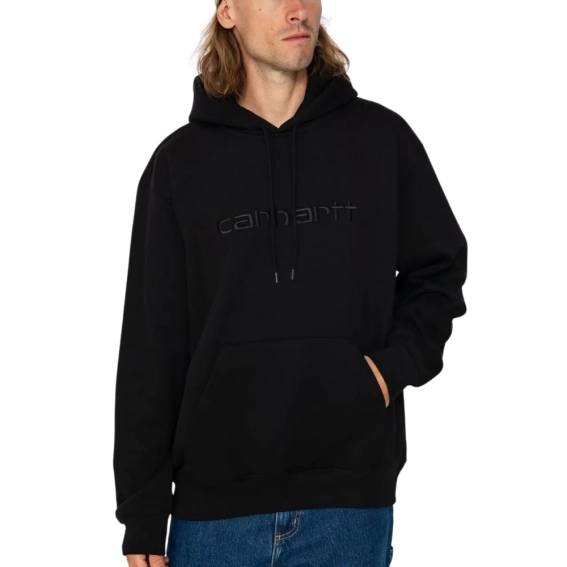 Толстовка Carhartt Hooded Sweat I030547 Black/Black фото 2 — интернет-магазин Tapok
