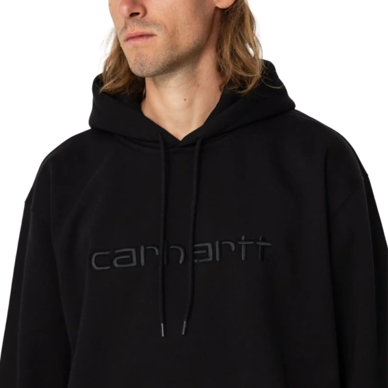 Толстовка Carhartt Hooded Sweat I030547 Black/Black фото 4 — интернет-магазин Tapok