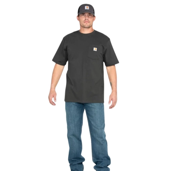 Футболка мужская Carhartt Loose Fit Heavyweight Short-Sleeve Pocket T-Shirt K87-306 K87-306 фото 4 — интернет-магазин Tapok