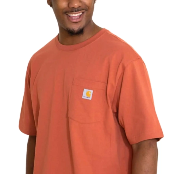 Футболка мужская Carhartt Loose Fit Heavyweight Short-Sleeve Pocket T-Shirt K87-Q53 K87-Q53 фото 3 — интернет-магазин Tapok