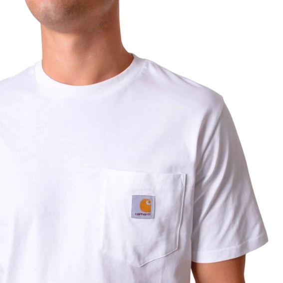 Футболка мужская Carhartt Loose Fit Heavyweight Short-Sleeve Pocket T-Shirt K87-WHT K87-WHT фото 3 — интернет-магазин Tapok