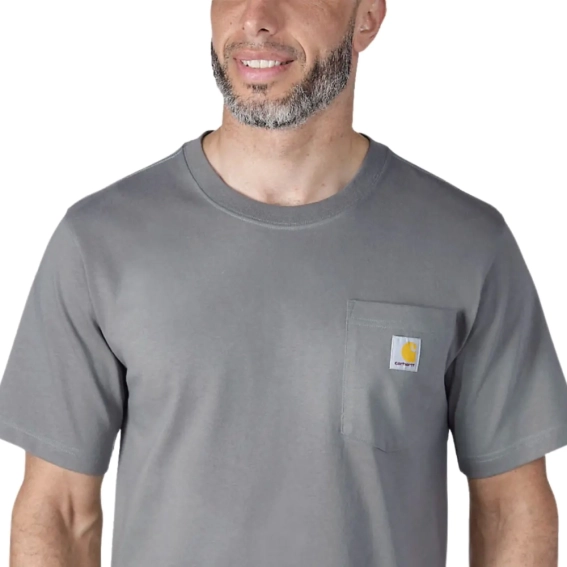 Мужская футболка Carhartt Mens Workwear Pocket Work T-Shirt - Desert - K87-DOV K87-DOV фото 3 — интернет-магазин Tapok