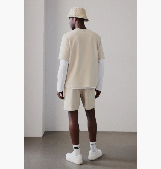 Шорти чоловічі H&M Regular Fit Sweatshorts Beige 1224295003 фото 7 — інтернет-магазин Tapok