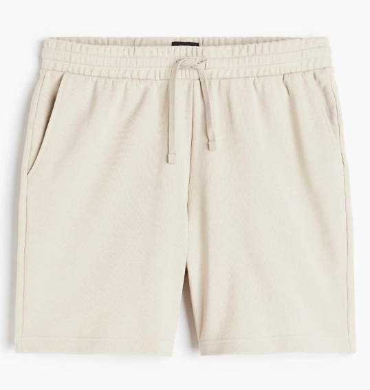 Шорти чоловічі H&M Regular Fit Sweatshorts Beige 1224295003 фото 1 — інтернет-магазин Tapok