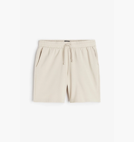 Шорти чоловічі H&M Regular Fit Sweatshorts Beige 1224295003 фото 2 — інтернет-магазин Tapok