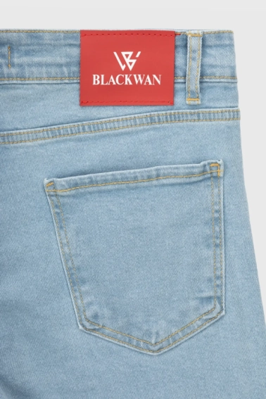 Джинсы Slim Fit мужские Blackwan BW-247 Голубой фото 4 — интернет-магазин Tapok