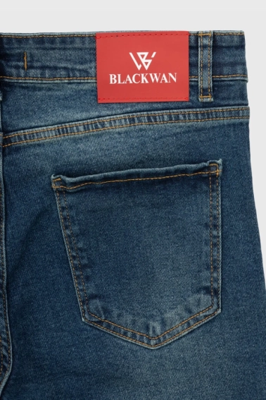 Джинсы Slim Fit мужские Blackwan BW-248 Синий фото 4 — интернет-магазин Tapok