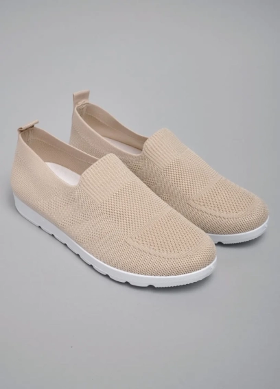 Слипоны женские 342909 Fashion Бежевый фото 4 — интернет-магазин Tapok