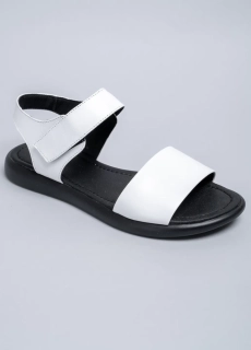 Босоножки женские кожаные 343025  Fashion Белый