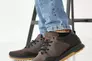Чоловічі кросівки шкіряні весняно-осінні коричневі-чорні Emirro 95 Фото 2