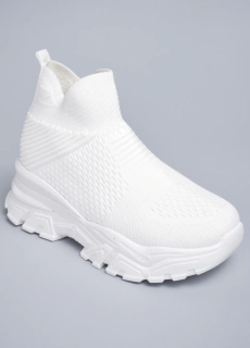 Слипоны высокие женские 343629 Fashion Белый
