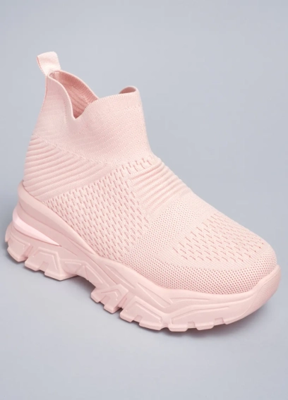 Слипоны высокие женские 343590 Fashion Розовый фото 1 — интернет-магазин Tapok