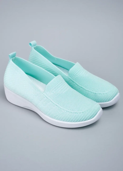 Слипоны женские 343536 Fashion Зеленый фото 4 — интернет-магазин Tapok
