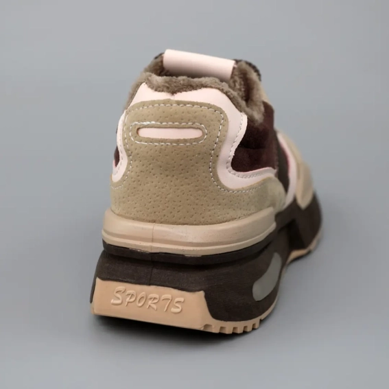 Кросівки жіночі утеплені 589530 Бежеві коричневі фото 6 — інтернет-магазин Tapok