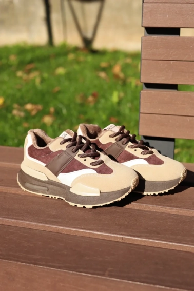 Кросівки жіночі утеплені 589530 Бежеві коричневі фото 8 — інтернет-магазин Tapok