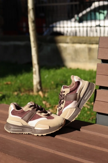 Кросівки жіночі утеплені 589530 Бежеві коричневі фото 9 — інтернет-магазин Tapok