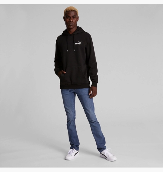 Худые Puma Essentials Small Logo Hoodie Black 586690-01 фото 3 — интернет-магазин Tapok