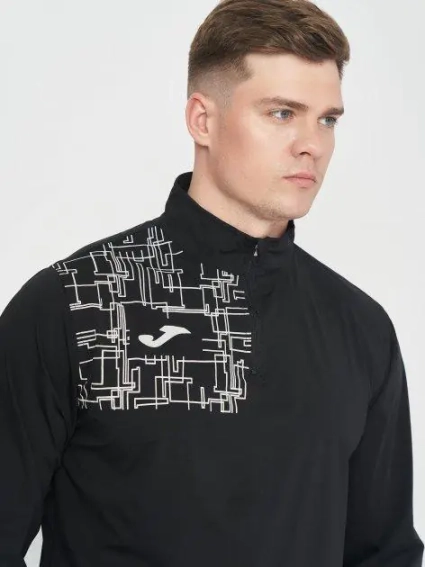 Чоловіча спортивна кофта Joma Elite VIII Чорний фото 4 — інтернет-магазин Tapok