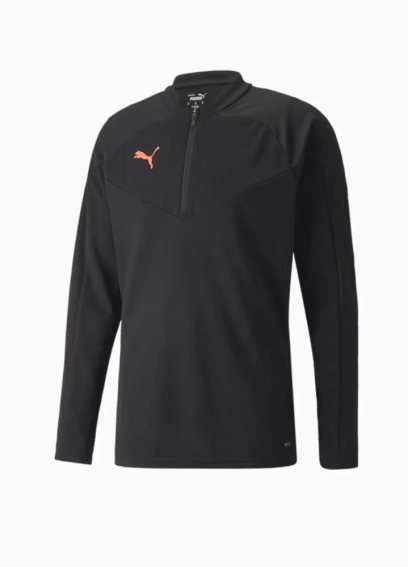 Кофта мужская Puma individualFinal 1/4 Zip Trai Black-Neon Citrus фото 1 — интернет-магазин Tapok