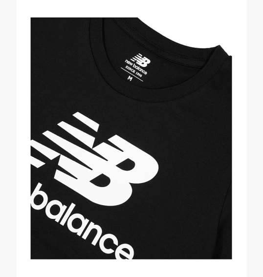 Футболка жіноча New Balance Ess Stacked Logo Black WT91546BK фото 4 — інтернет-магазин Tapok
