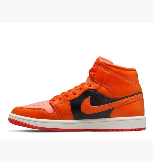 Кросівки жіночі Air Jordan 1 Mid "Orange" Orange/Black Dm3381-600 фото 3 — інтернет-магазин Tapok