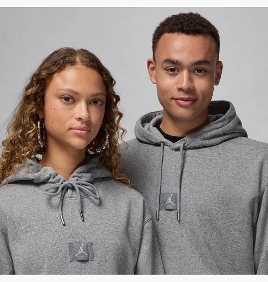Худі чоловіче Air Jordan Flight Fleece Grey FV7247-091 фото 3 — інтернет-магазин Tapok