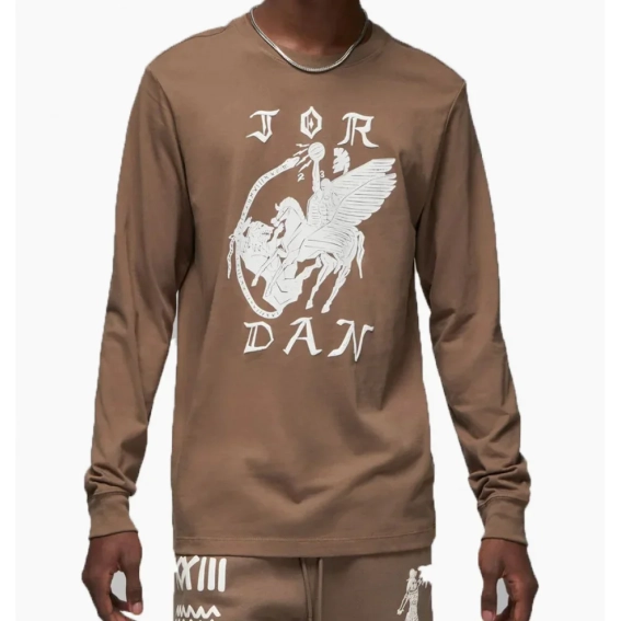 Лонгслив Air Jordan Artist Series By Umar Rashid Long Sleeve Tee Brown DV8424-274 S DV8424-274 фото 1 — интернет-магазин Tapok