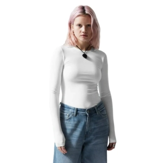 Лонгслів H&M Slim Fitted Long Sleeve White 1141162002 L 1141162002