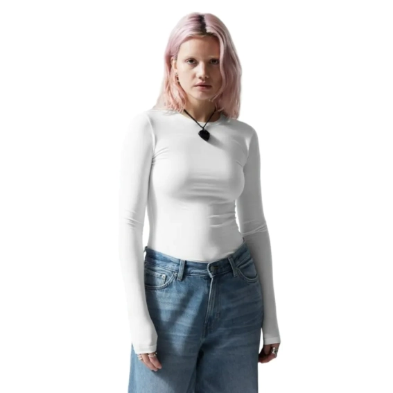 Лонгслив H&amp;M Slim Fitted Long Sleeve White 1141162002 L 1141162002 фото 1 — интернет-магазин Tapok