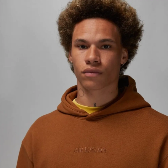 Худи Air Jordan Wordmark Fleece Hoodie Brown FJ1966-281 L FJ1966-281 фото 4 — интернет-магазин Tapok