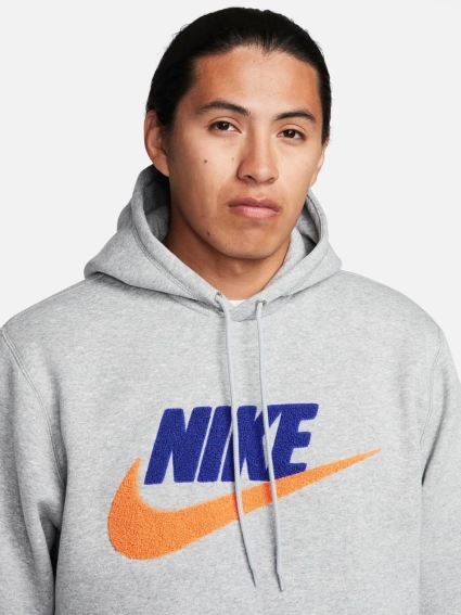 Худые Nike Club Fleece Pullover Hoodie Grey FN3104-063 L FN3104-063 фото 5 — интернет-магазин Tapok