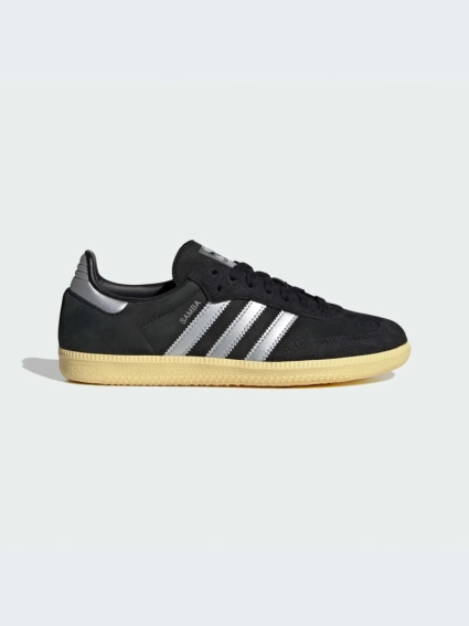 Кроссовки adidas Samba OG &quot;Core black / Metallic silver / Almost yellow&quot; IE8128 фото 1 — интернет-магазин Tapok