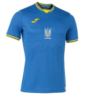 Футболка Joma сборной Украины по футболу синяя AT102404A709 сезон 2020-2024 с картой AT102404B709