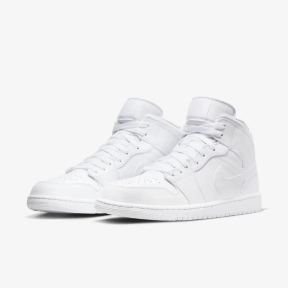 Кроссовки Nike Air Jordan 1 Mid White 554724-136 фото 2 — интернет-магазин Tapok