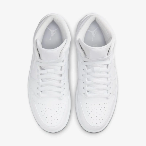 Кроссовки Nike Air Jordan 1 Mid White 554724-136 фото 4 — интернет-магазин Tapok