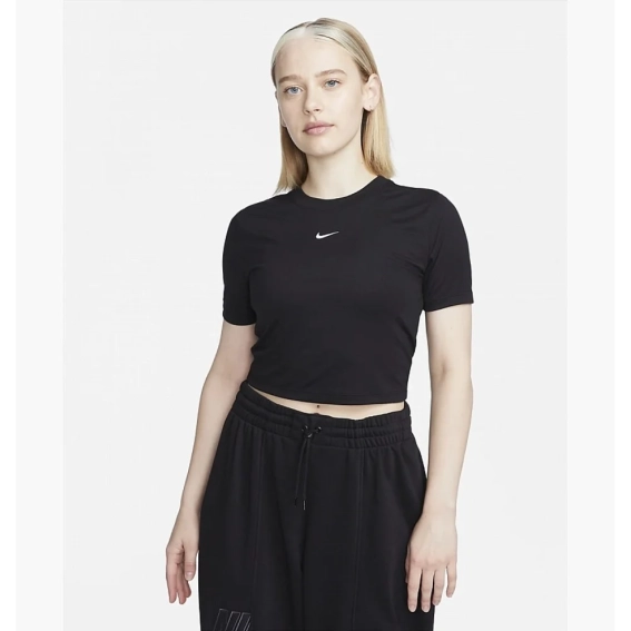 Мужская футболка NIKE W NSW ESSNTL SLM CRP FB2873-010 фото 1 — интернет-магазин Tapok
