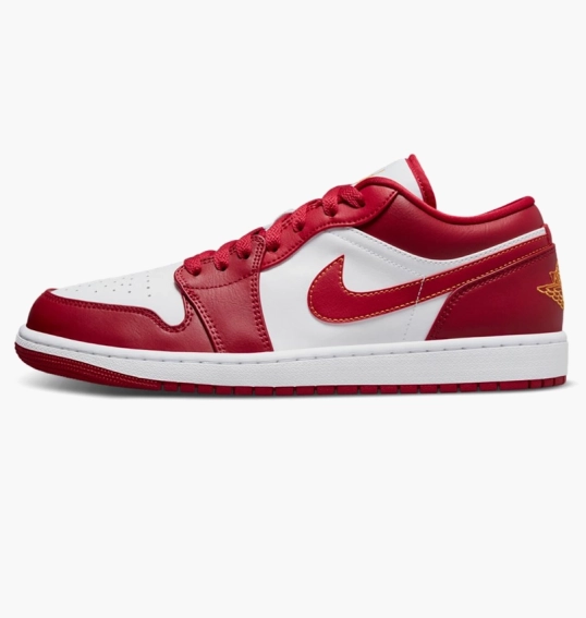Кроссовки Air Jordan 1 Low White/Red 553558-607 фото 1 — интернет-магазин Tapok