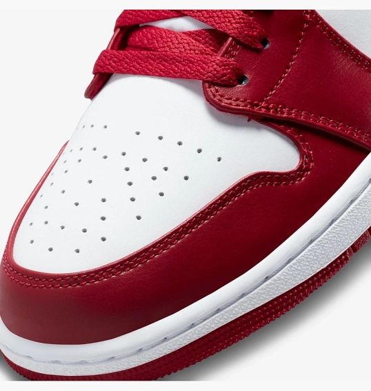 Кроссовки Air Jordan 1 Low White/Red 553558-607 фото 4 — интернет-магазин Tapok