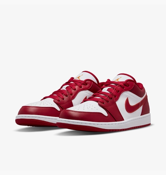 Кроссовки Air Jordan 1 Low White/Red 553558-607 фото 6 — интернет-магазин Tapok