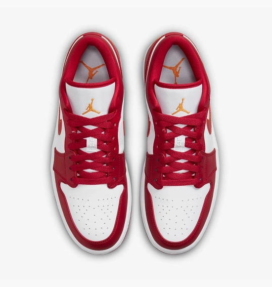 Кроссовки Air Jordan 1 Low White/Red 553558-607 фото 8 — интернет-магазин Tapok