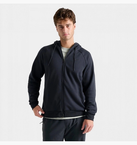 Толстовка Nike Primary Dri-Fit Uv Full-Zip Versatile Hoodie Black FZ0967-010 фото 2 — интернет-магазин Tapok