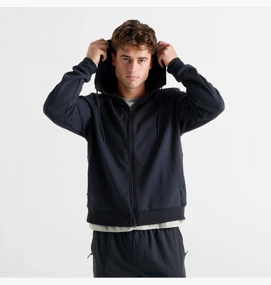 Толстовка Nike Primary Dri-Fit Uv Full-Zip Versatile Hoodie Black FZ0967-010 фото 4 — интернет-магазин Tapok