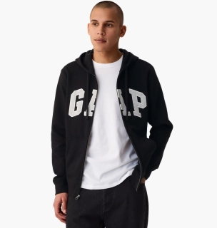 Толстовка Gap Logo Zip Hoodie Black 664335001