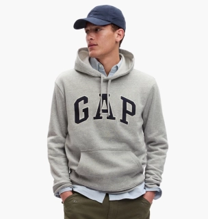 Худые Gap Logo Hoodie Grey 664312001
