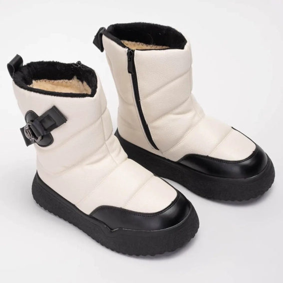Дутики детские 342161 Fashion Бежевый фото 4 — интернет-магазин Tapok