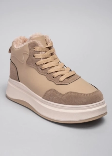 Кеди зимові високі 342226 Fashion Бежевий