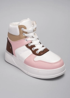 Кеды зимние высокие 342321 Fashion Розовый