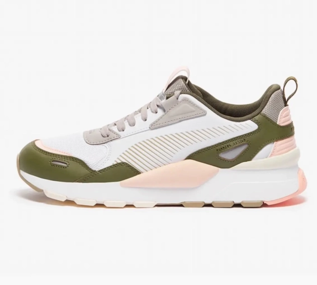 Мужские кроссовки Puma RS 3.0 Synth Pop White-Green Moss фото 2 — интернет-магазин Tapok
