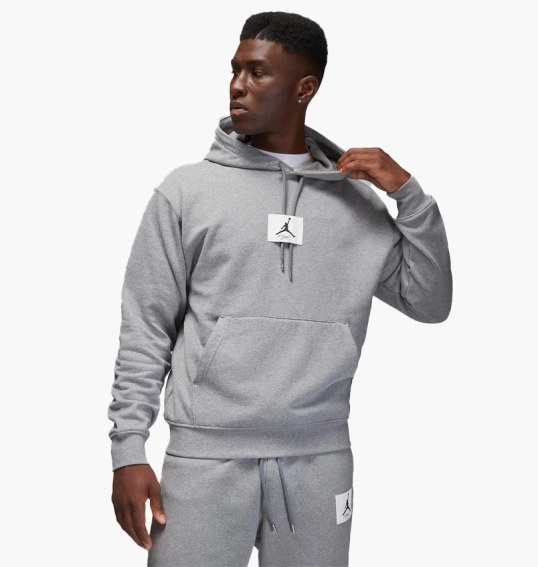 Jordan fleece hoodie grey sale