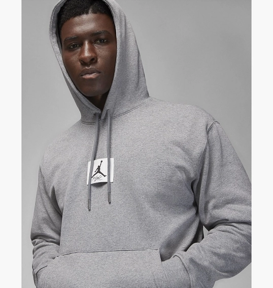 Худі Air Jordan Flight Fleece MenS Pullover Hoodie Grey DQ7338-091 фото 4 — інтернет-магазин Tapok